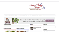 Desktop Screenshot of naturalpetrecipes.com